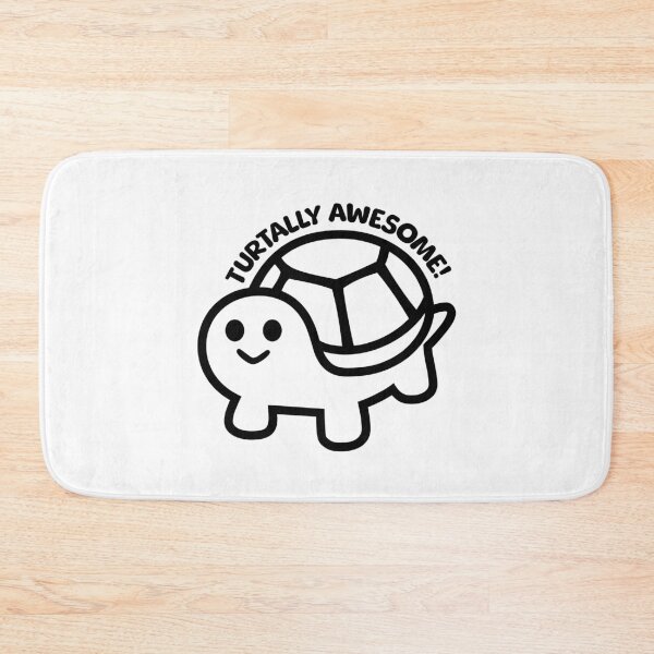 Item preview, Turtally awesome! Funny Cute Turtle Pun Black And White designed and sold by PMCreative.
