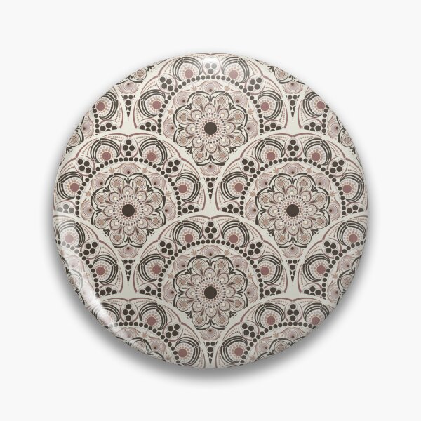 Item preview, Warm Neutrals Espresso Martini Dot Mandala Art Deco Scallop designed and sold by Triplicate Limited.