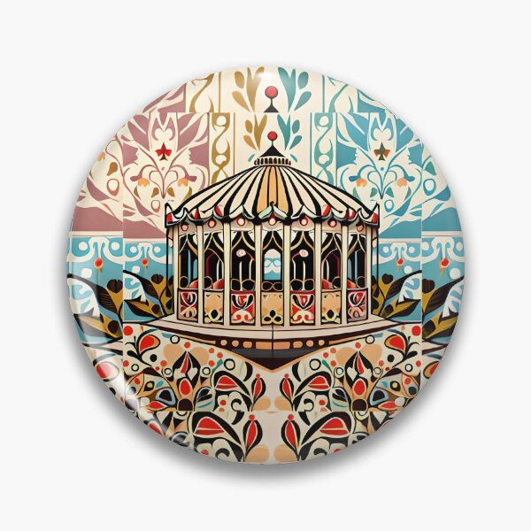 Item preview, Grand Fair Carousel Whimsical Multicolor Floral Music Box designed and sold by Zeporas Castle.