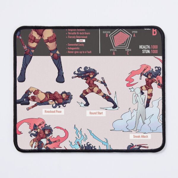 Item preview, Devilina Move Sheet designed and sold by Red-Lion-Comics.