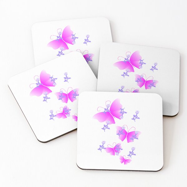 Item preview, Pink butterflies and purple roses designed and sold by AmazingHisLove.