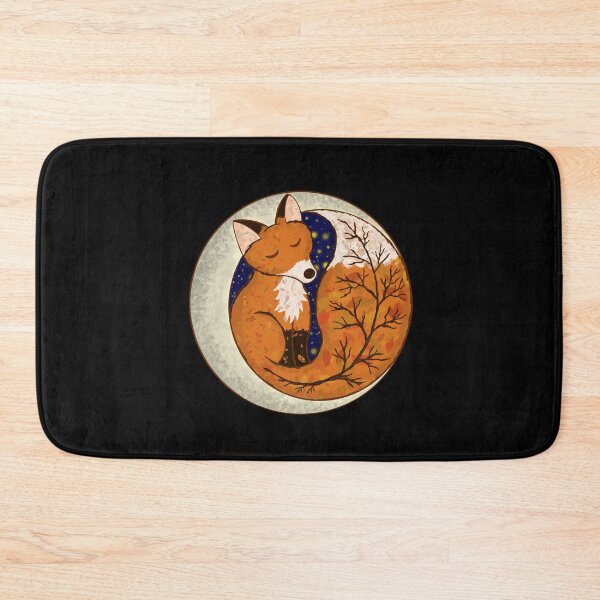 Item preview, Autumn Fox and Moon - abstract designed and sold by SeledineArt.