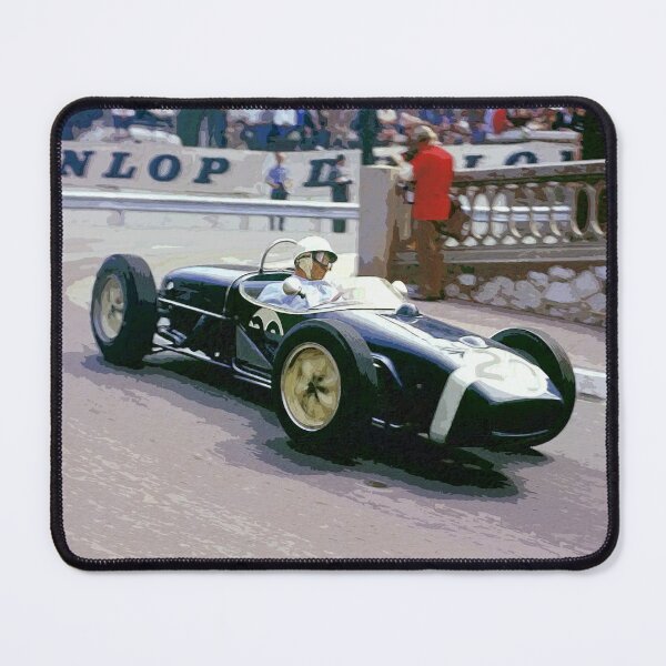 Item preview, Sir Stirling Moss powers away from the hairpin in the 1961 F1 racecar watercolor designed and sold by Rodissimus1984.
