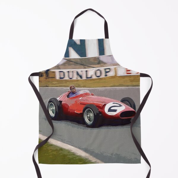 Item preview, Juan Manuel Fangio racing his 1957 250F F1 car watercolor designed and sold by Rodissimus1984.