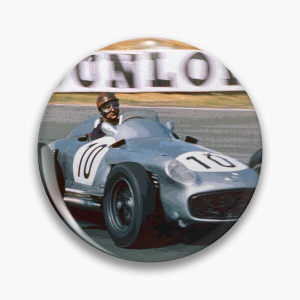 Item preview, Juan Manuel Fangio racing his 1955 W196 F1 car abstract designed and sold by Rodissimus1984.
