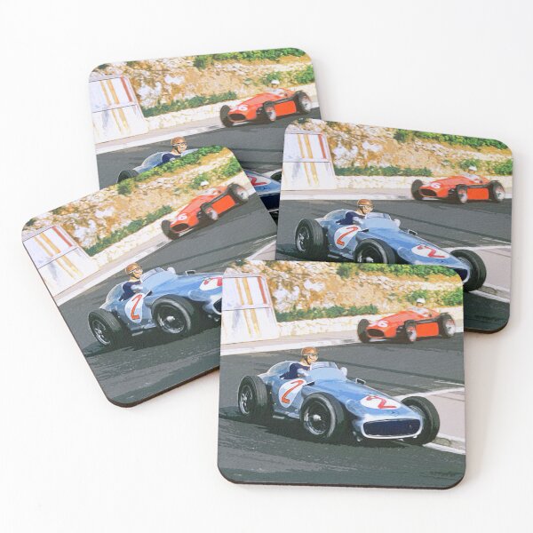 Item preview, Juan Manuel Fangio racing his 1955 W196 F1 car in the most famous corner of the world designed and sold by Rodissimus1984.