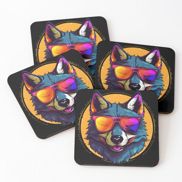 Item preview, Summer Cartoon Funny Cool Gangsta Wolf With Sunglasses designed and sold by Leonardo Palumbo.