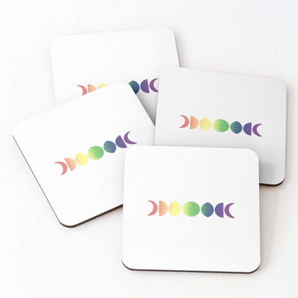 Item preview, Pride Flag Rainbow Moon Phases designed and sold by TheEclecticKat.
