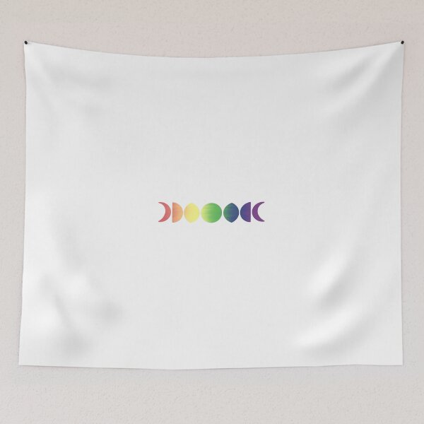 Item preview, Pride Flag Rainbow Moon Phases designed and sold by TheEclecticKat.