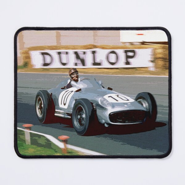 Item preview, Juan Manuel Fangio racing his 1955 W196 F1 car 2 watercolor designed and sold by Rodissimus1984.