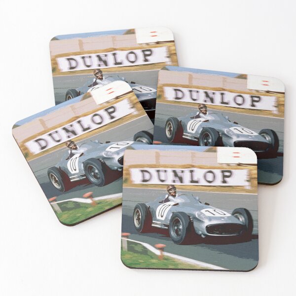 Item preview, Juan Manuel Fangio racing his 1955 W196 F1 car 2 watercolor designed and sold by Rodissimus1984.