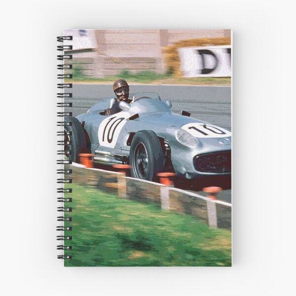 Item preview, Juan Manuel Fangio racing his 1955 W196 F1 car 2 abstract designed and sold by Rodissimus1984.