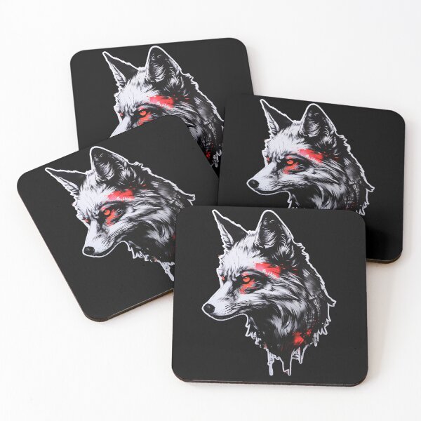 Artikelvorschau, Silberfuchs mit roten Augen entworfen und verkauft von TheDarkStone.