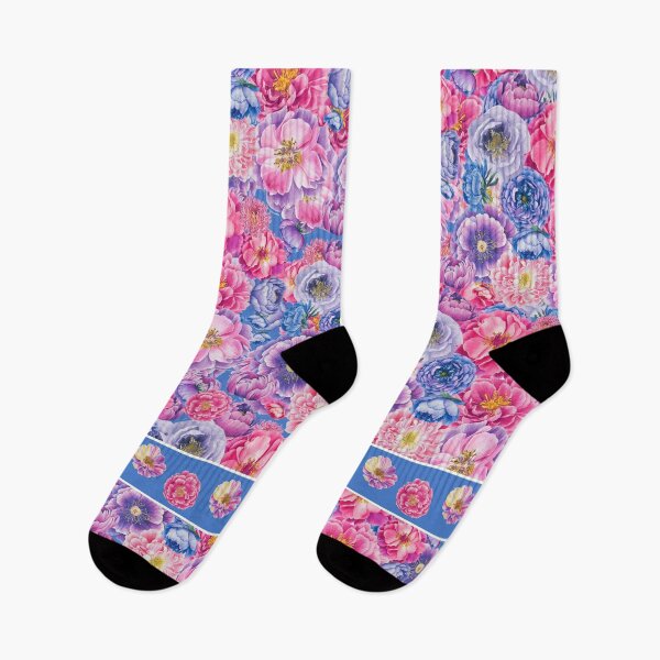 Artikelvorschau, Lila und rosa Blumenmuster Sommerblumen entworfen und verkauft von Greenbaby.