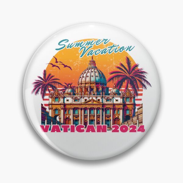 Item preview, Summer Vacation 2024, Vatican. Rome, 90s Style, Palm trees, Sunset, Christian Summer Vacation designed and sold by WayMakerPrints.