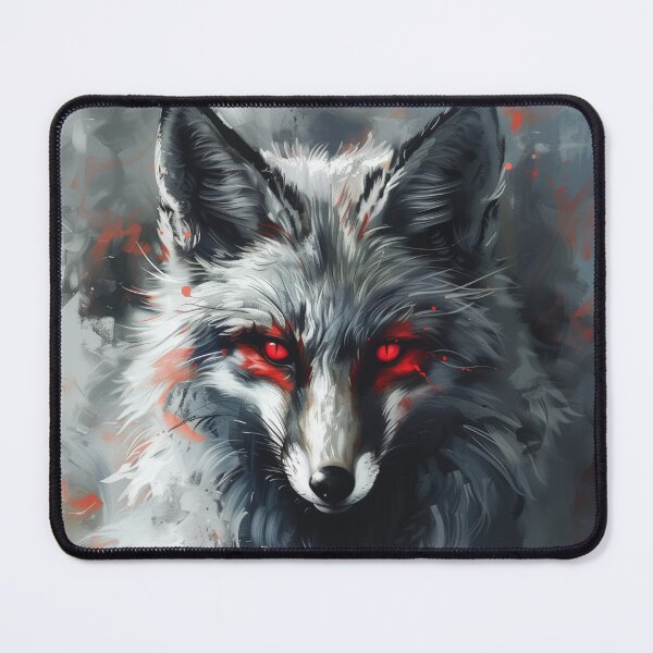 Artikelvorschau, Silberfuchs mit roten Augen entworfen und verkauft von TheDarkStone.