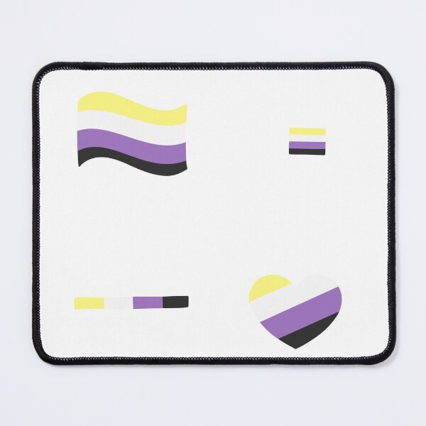 Item preview, Nonbinary Pride Flag Heart Subtle Pack Set designed and sold by TheEclecticKat.