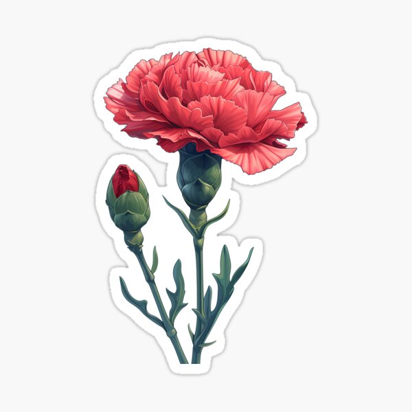 Item preview, January Birth Flower (Carnation) designed and sold by ffatts.