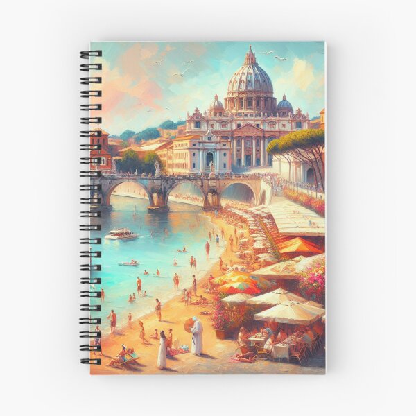 Item preview, Vatican Rome, River Tiber, Summer Vacation, Slow Summer, Watercolor Painting designed and sold by WayMakerPrints.