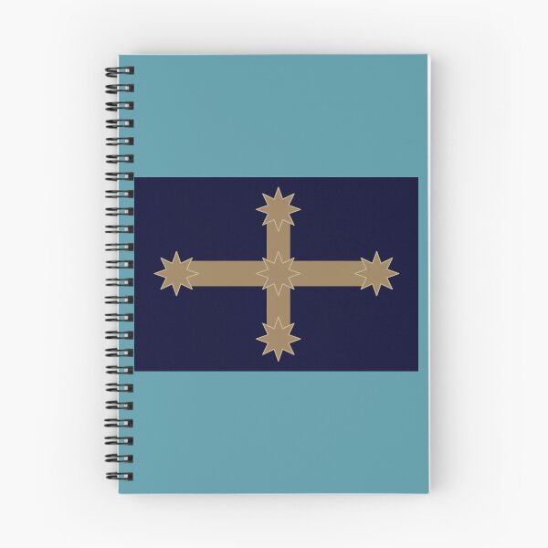 Item preview, Eureka Flag, Dark Navy Blue, Camel, Cream Edge designed and sold by AASparksDesigns.