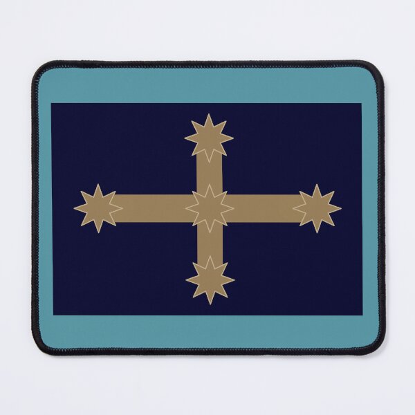 Item preview, Eureka Flag, Dark Navy Blue, Camel, Cream Edge designed and sold by AASparksDesigns.