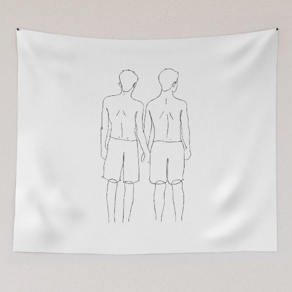 Item preview, Ian and Kai - One Line Art, Naked Man Line Art, Printable Wall Art, Art Print, Nude Line Art Man, Male Sketch Art, Nude Gay Art, Line Drawing Male, Gay designed and sold by GarconArts.