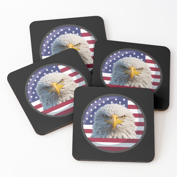 Item preview, Eagle and USA flag designed and sold by DesignAFind.