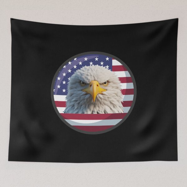 Item preview, Eagle and USA flag designed and sold by DesignAFind.