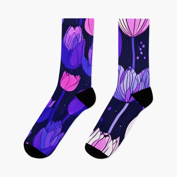 Item preview, Purple-Pink Tulip Cartoon Art designed and sold by Health And Fitness Posts e-Store.