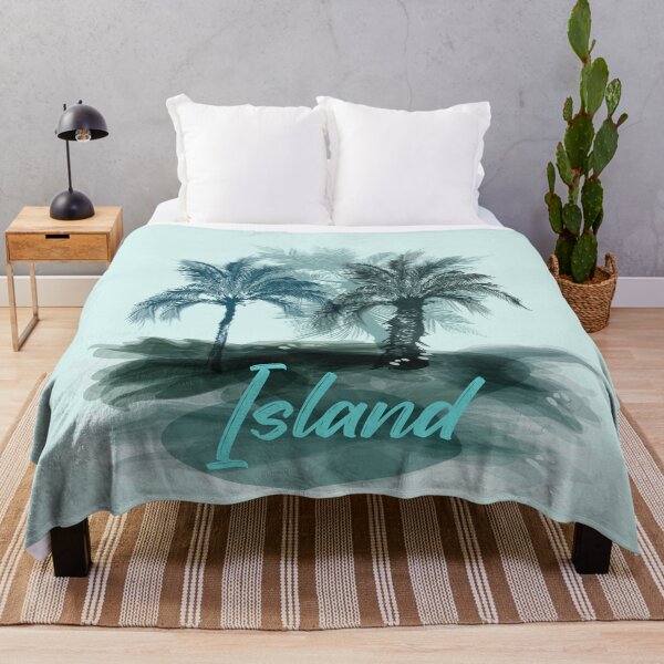Item preview, Island with greenHawaiian palms designed and sold by FleurDesign.