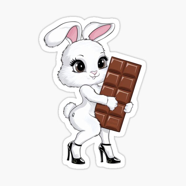Item preview, Snow bunny with chocolate bar QOS designed and sold by Vixen-Games.