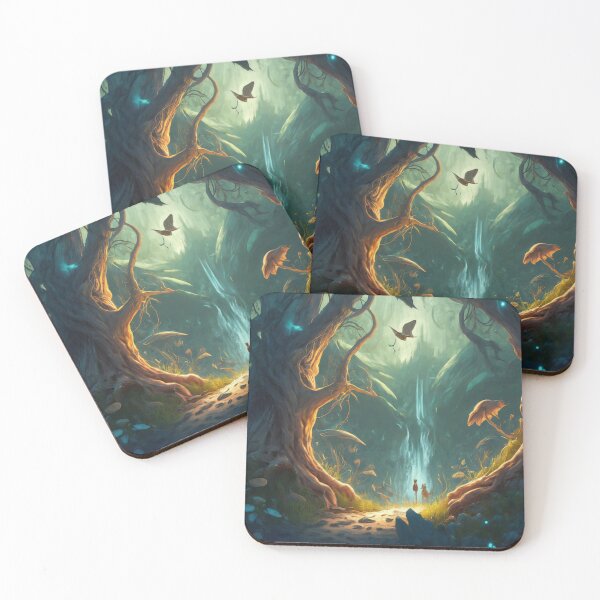 Item preview, Cascading Waterfall in Lush Forest designed and sold by BestArtByArvind.