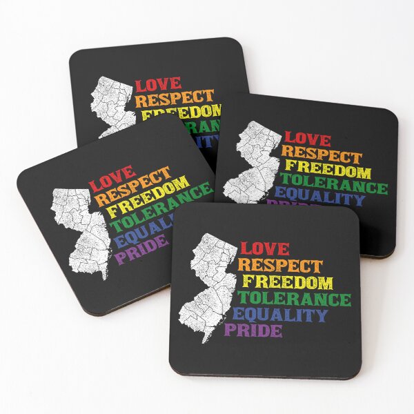 Item preview, Love, Respect, Freedom, Tolerance, Equality, Pride in NJ designed and sold by thaneydesign.