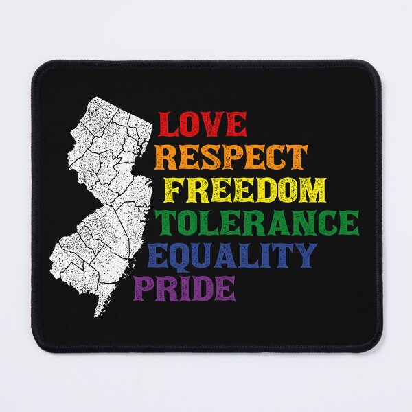 Item preview, Love, Respect, Freedom, Tolerance, Equality, Pride in NJ designed and sold by thaneydesign.