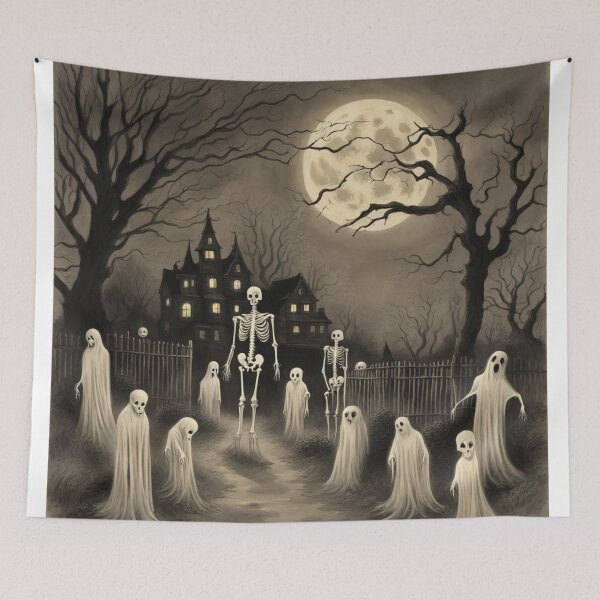 Item preview, Enchanted Haunted Mansion Spooky Halloween Night With Ghosts designed and sold by EnchantedVista.