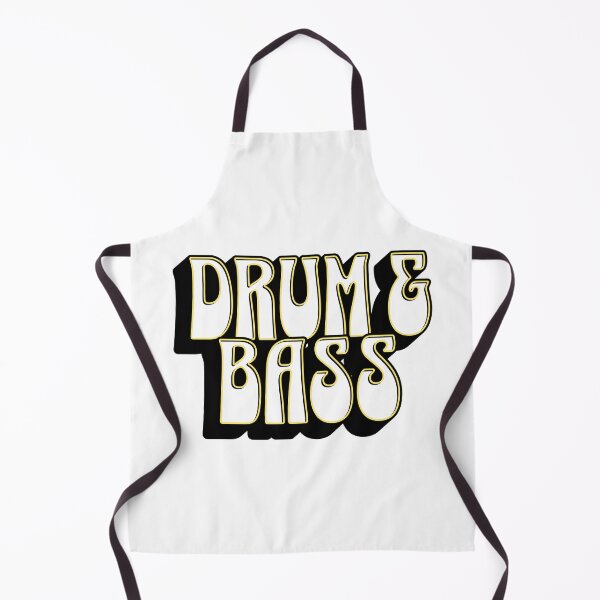 Item preview, DRUM AND BASS  - Dropshadow Outline (black/yellow)  designed and sold by Discothreadz.