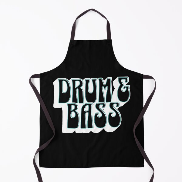 Item preview, DRUM AND BASS  - Dropshadow Outline (white/blue)  designed and sold by Discothreadz.