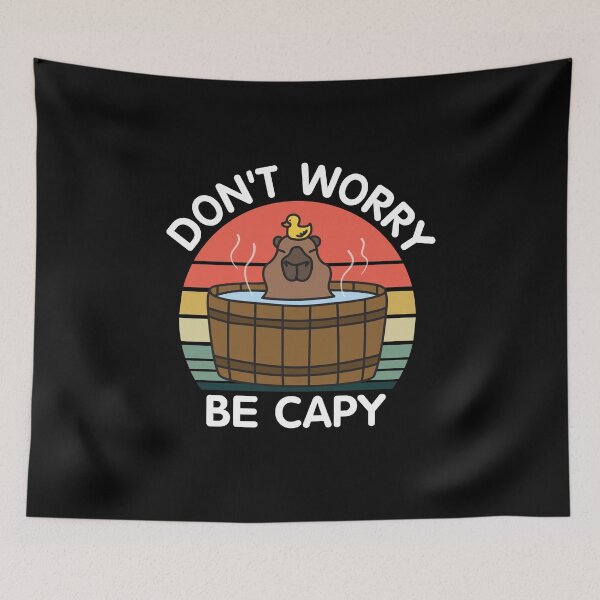 Item preview, Don't Worry Be Capy Retro designed and sold by NQArtist.