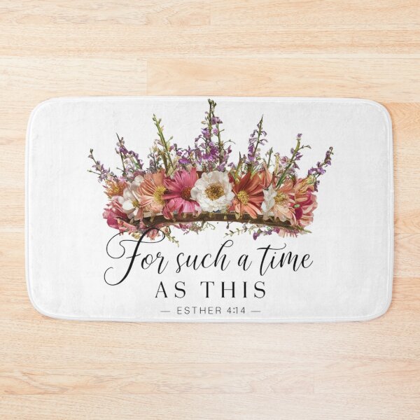 Item preview, For Such a Time as This, Esther 4:14, Crown of Flowers Art designed and sold by Faithloveshop.