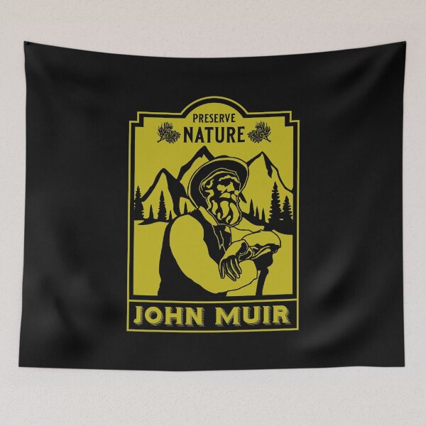 Artikelvorschau, John Muir Porträt - Yosemite Essential T-Shirt entworfen und verkauft von happygiftideas.