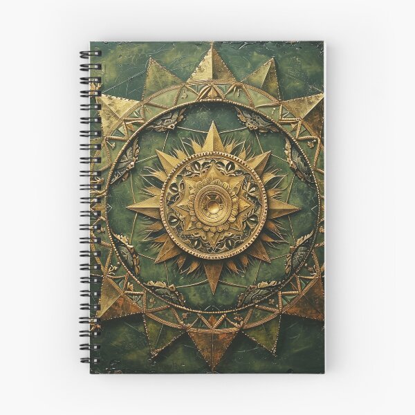 Item preview, Emerald Epochs and Golden Mandalas: A Timeless Tether to the Sacred Starlight in Modern Mandala Art designed and sold by Vic Torys ☆.