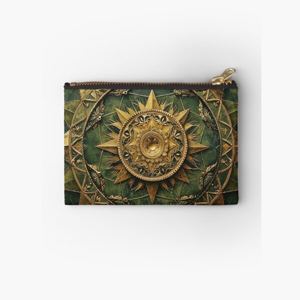 Item preview, Emerald Epochs and Golden Mandalas: A Timeless Tether to the Sacred Starlight in Modern Mandala Art designed and sold by Vic Torys ☆.