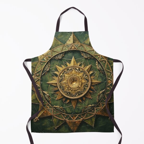 Item preview, Emerald Epochs and Golden Mandalas: A Timeless Tether to the Sacred Starlight in Modern Mandala Art designed and sold by Vic Torys ☆.