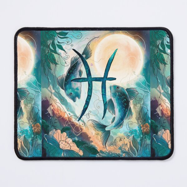 Item preview, Pisces Astrology. Moon in Pisces, Zodiac sign, Pisces symbol designed and sold by ZodiacWonders.