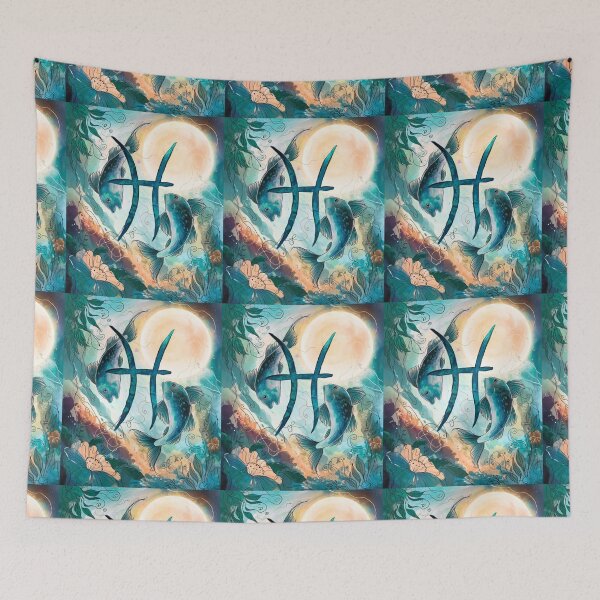 Item preview, Pisces Astrology. Moon in Pisces, Zodiac sign, Pisces symbol designed and sold by ZodiacWonders.