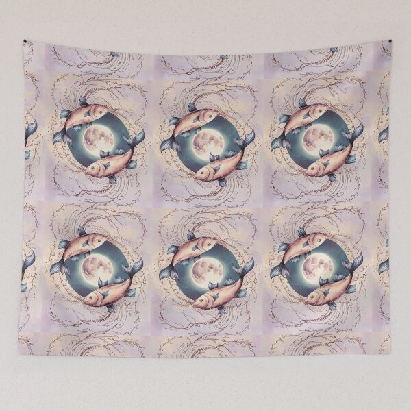 Item preview, Pisces Astrology. Moon in Pisces, Zodiac sign, Pisces symbol designed and sold by ZodiacWonders.