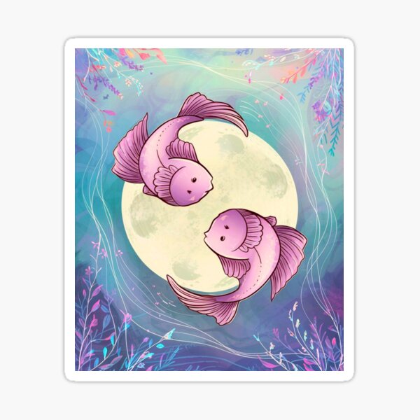 Item preview, Pisces Astrology. Moon in Pisces, Zodiac sign, Pisces symbol designed and sold by ZodiacWonders.