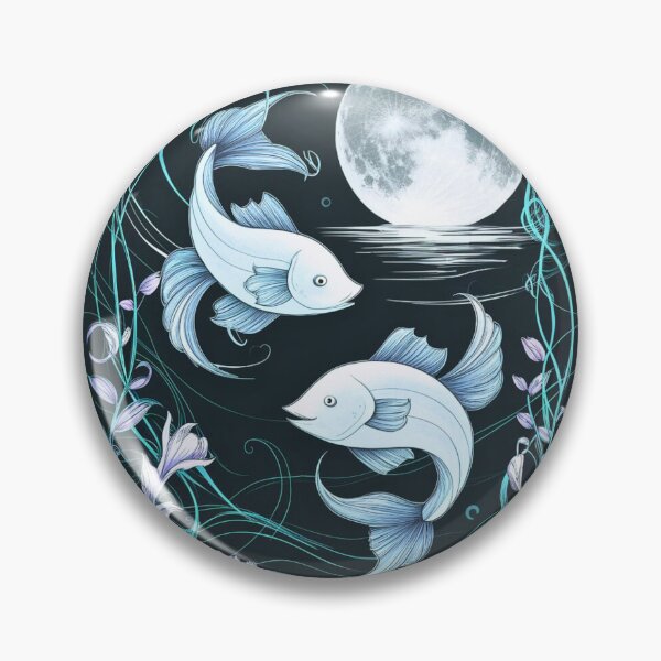 Item preview, Pisces Astrology. Moon in Pisces, Zodiac sign, Pisces symbol designed and sold by ZodiacWonders.
