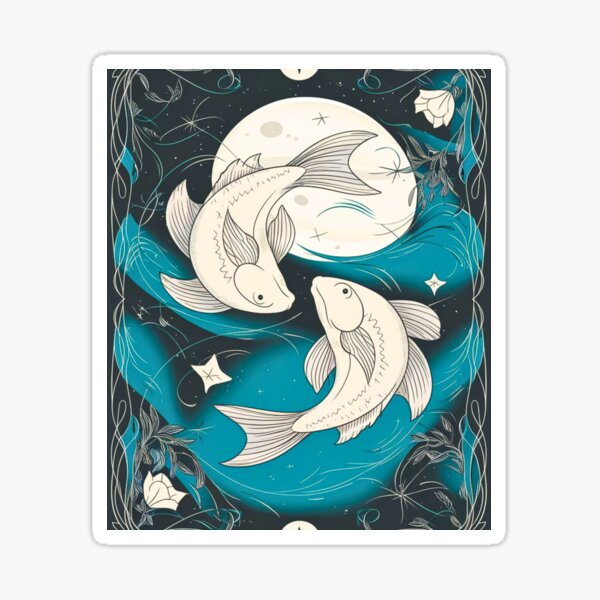 Item preview, Pisces Astrology. Moon in Pisces, Zodiac sign, Pisces symbol designed and sold by ZodiacWonders.