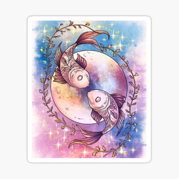 Item preview, Pisces Astrology. Moon in Pisces, Zodiac sign, Pisces symbol designed and sold by ZodiacWonders.